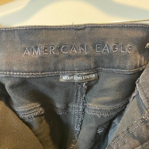 American Eagle Black High-Rise Artist Flare Size 14 X-Long - Picture 4 of 7